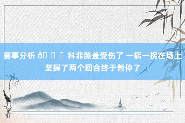 赛事分析 😐科菲膝盖受伤了 一瘸一拐在场上坚握了两个回合终于暂停了