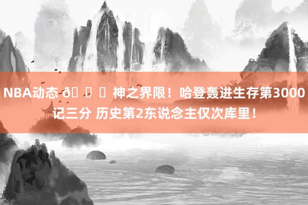 NBA动态 😀神之界限！哈登轰进生存第3000记三分 历史第2东说念主仅次库里！