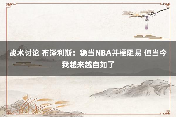 战术讨论 布泽利斯：稳当NBA并梗阻易 但当今我越来越自如了