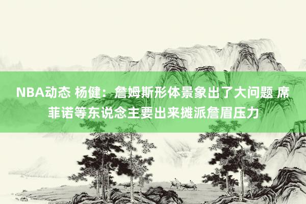 NBA动态 杨健：詹姆斯形体景象出了大问题 席菲诺等东说念主要出来摊派詹眉压力