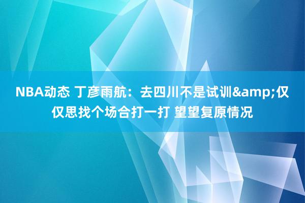 NBA动态 丁彦雨航：去四川不是试训&仅仅思找个场合打一打 望望复原情况