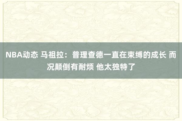 NBA动态 马祖拉：普理查德一直在束缚的成长 而况颠倒有耐烦 他太独特了