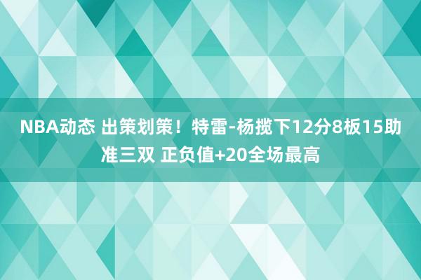 NBA动态 出策划策！特雷-杨揽下12分8板15助准三双 正负值+20全场最高